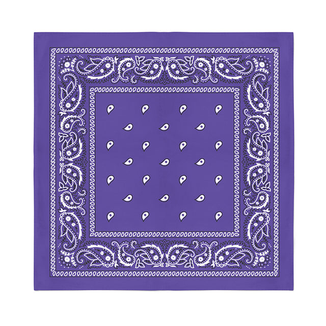 Purple Paisley paisley cotton bandana